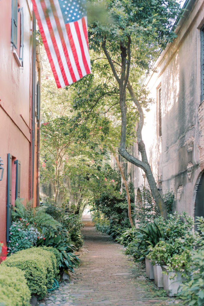 Philadelphia Alley in historic downtown Charleston photographed by Kelsey Halm Photography