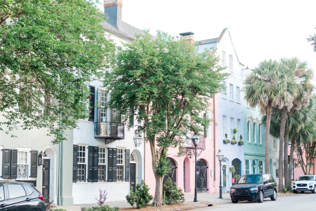 Rainbow Row in Charleston South Carolina photographed by Kelsey Halm The Wild Elopement