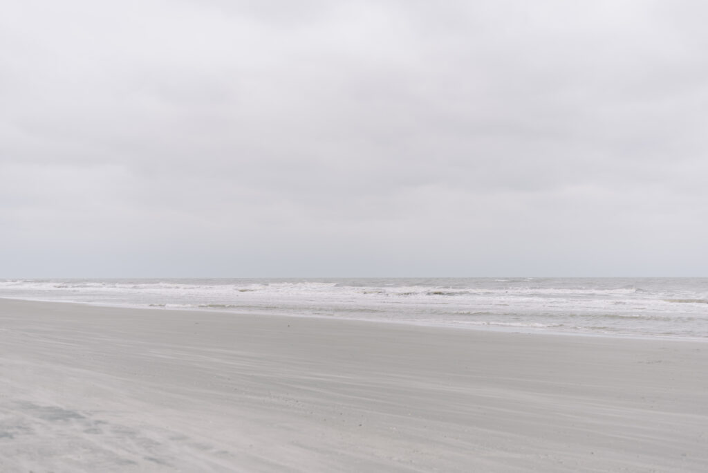 stormy and windy day at Isle of Palms beach